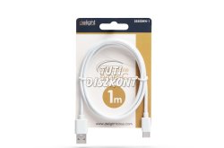 Adatkábel USB Type-C fehér 1m(55550WH-1), 1 db