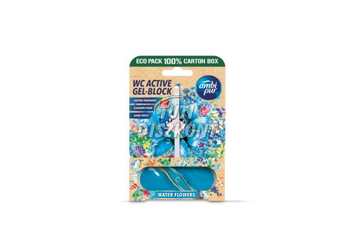 Ambi Pur aktív wc gél block 45g Water flowers, 45 G